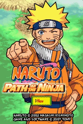 Naruto - Path of the Ninja (USA) screen shot title